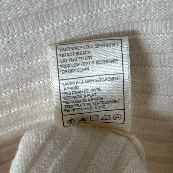 Jack by BB Dakota Women's Claudel Rib Stitch Wide Sleeve Boho Cream Sweater M - Picture 9 of 10